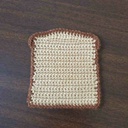 Crochet Bread and Eggs Coasters  IMG # 1