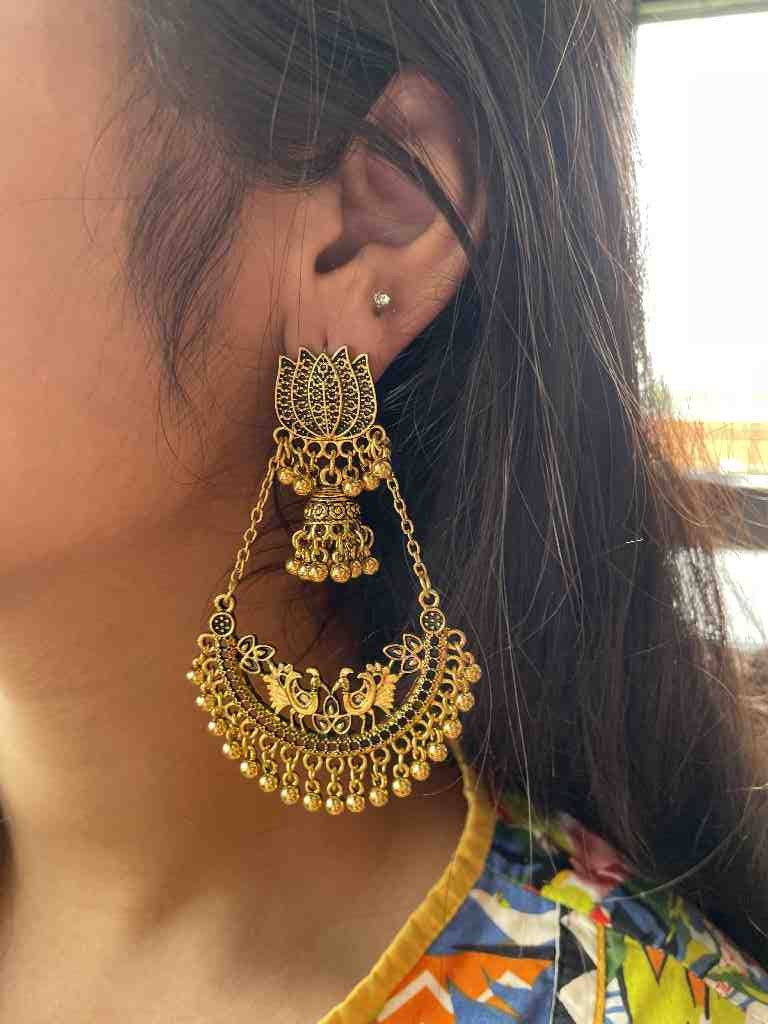 Zircon Double Sided Earrings - Duplicate IMG # 1