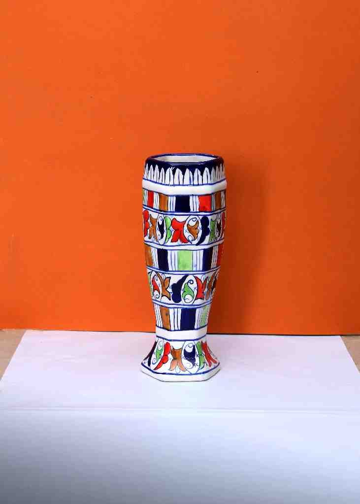 Blue Pottery Flower Vase - Duplicate IMG # 1