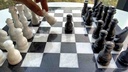 Black and White Marble Chess Set IMG # 1