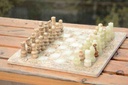 Green and coral Marble Chess Set IMG # 1
