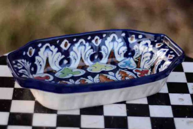 Blue pottery Deep dish   - Duplicate IMG # 1