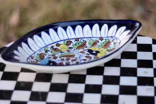 Blue pottery Salad dish - Duplicate IMG # 1