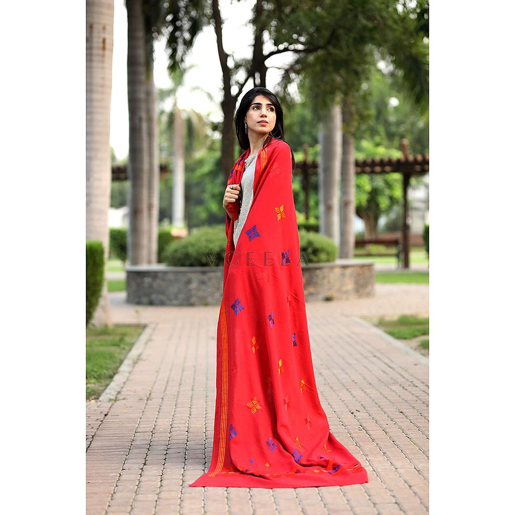 Embroidered Phulkari Shawl