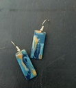 Blue Resin Earrings