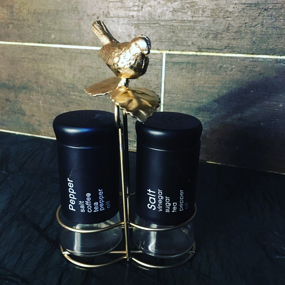 Salt & Pepper Bottle with Holder