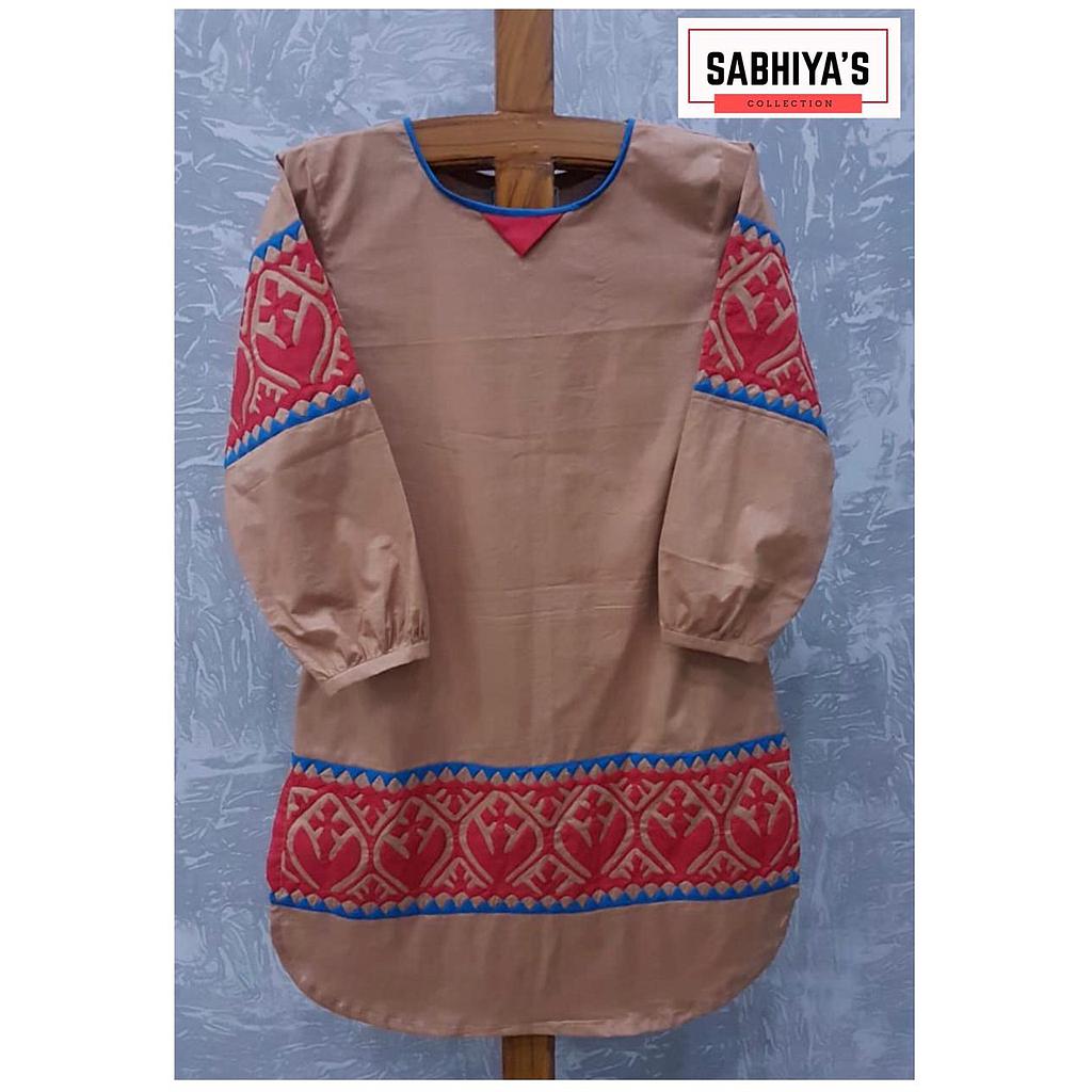 Sepia Applique Shirt