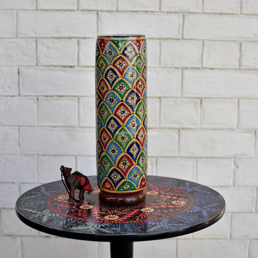 Hand Painted Camel Skin Lamp 11