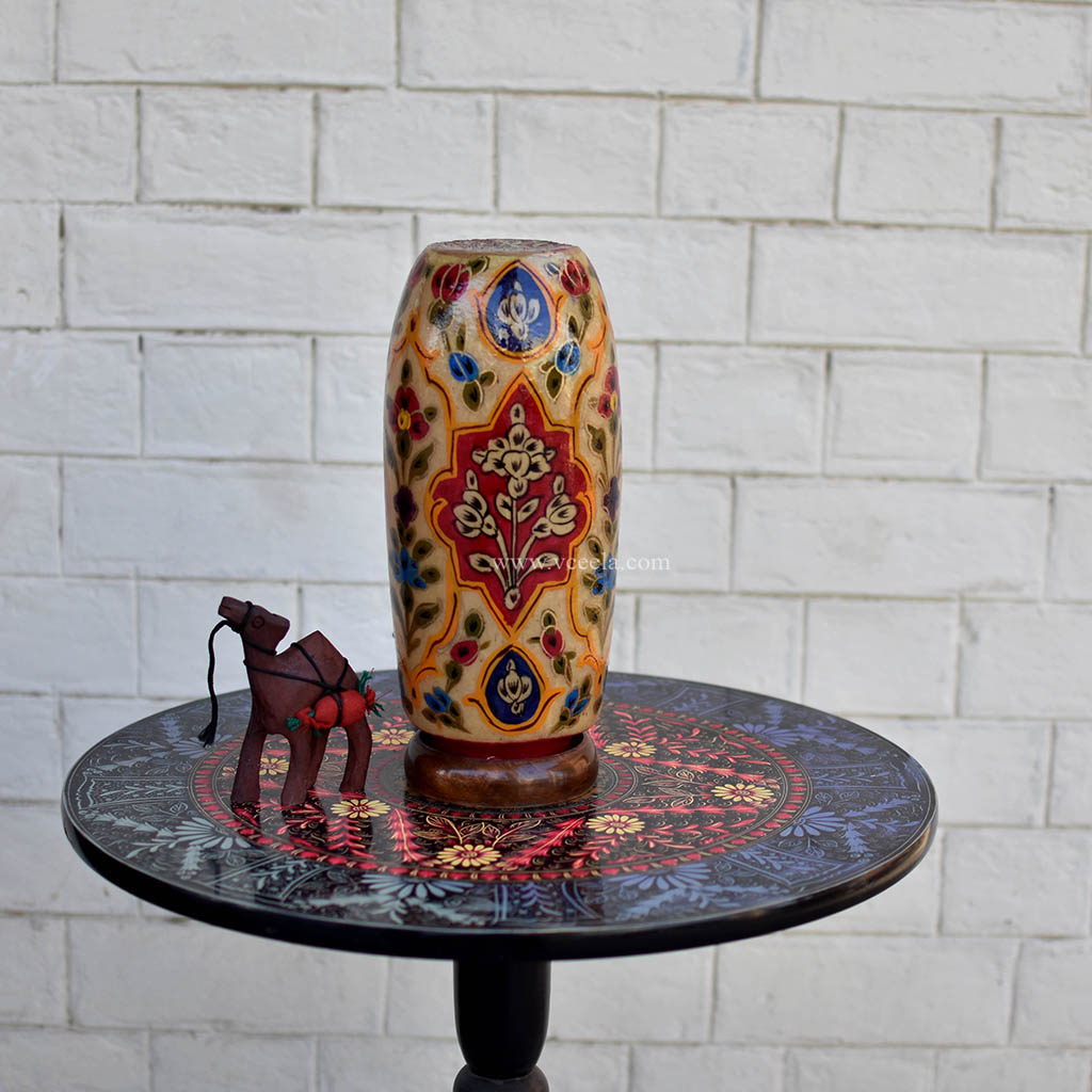 Hand Painted Camel Skin Lamp