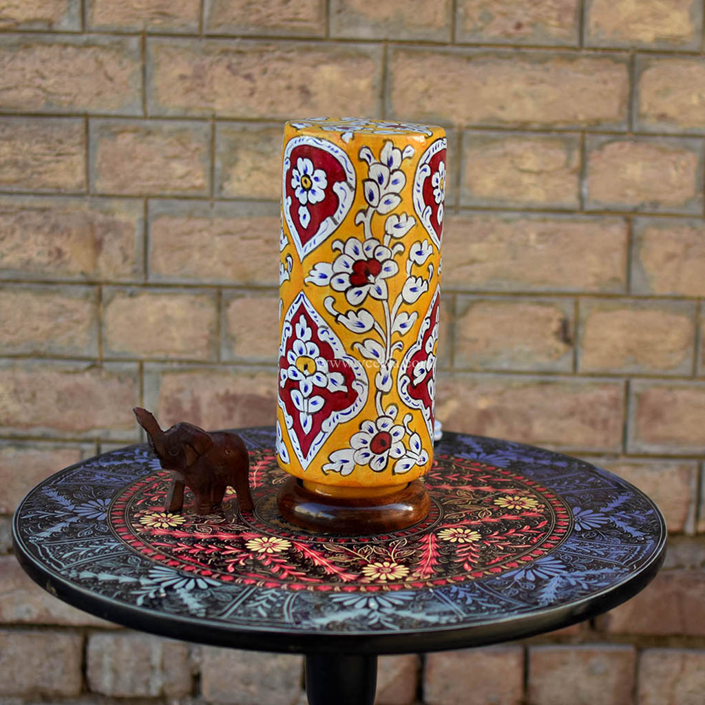 Hand Painted Camel Skin Lamp