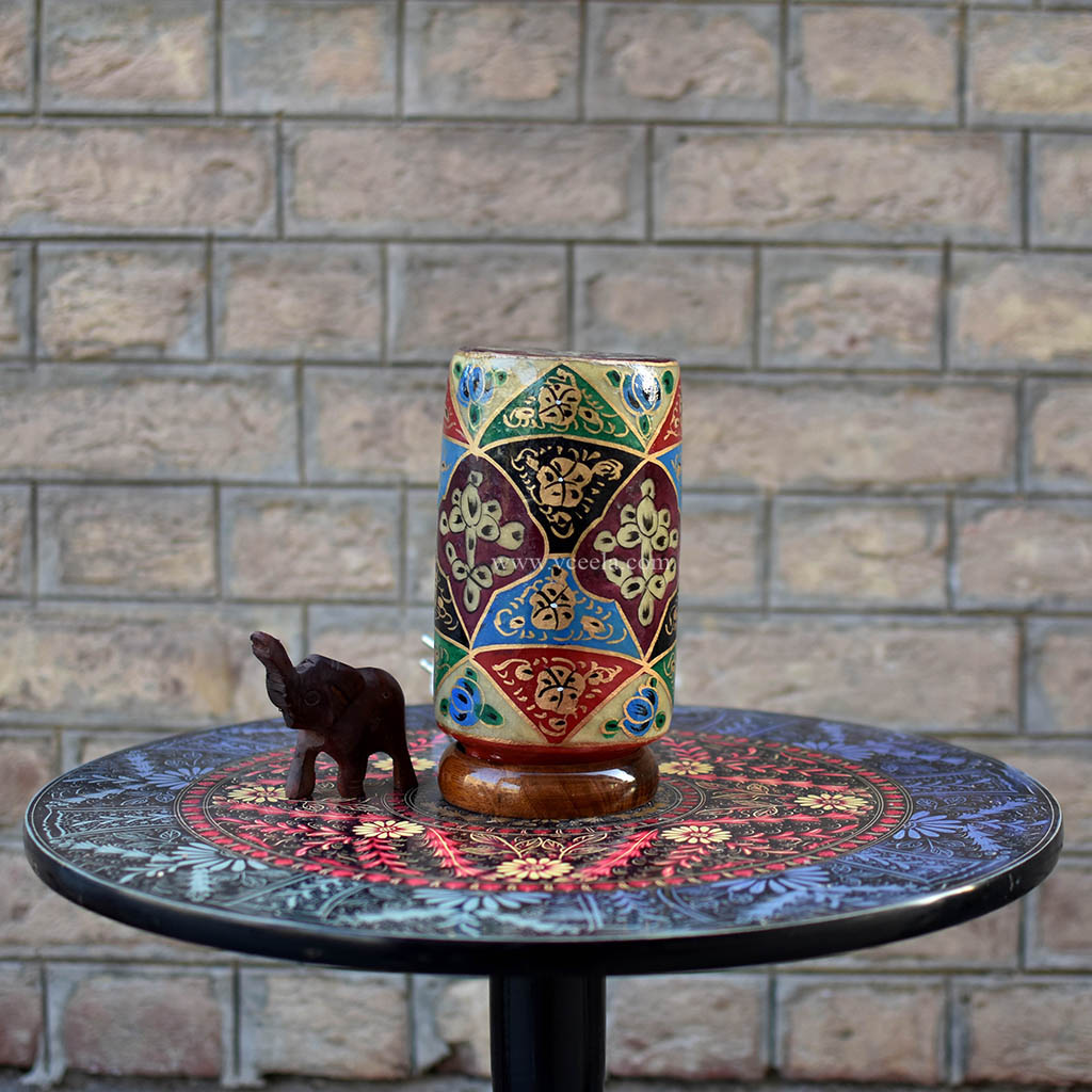 Hand Painted Camel Skin Lamp