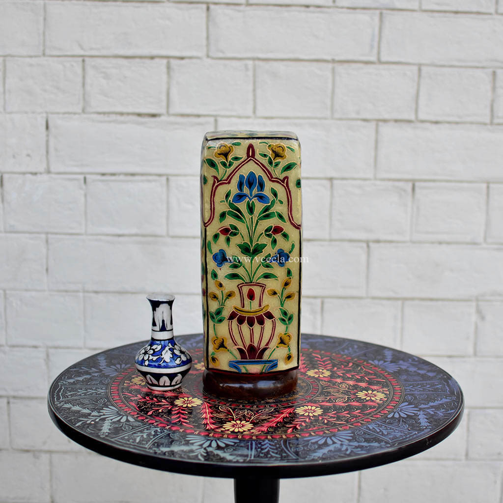 Hand Painted Camel Skin Lamp