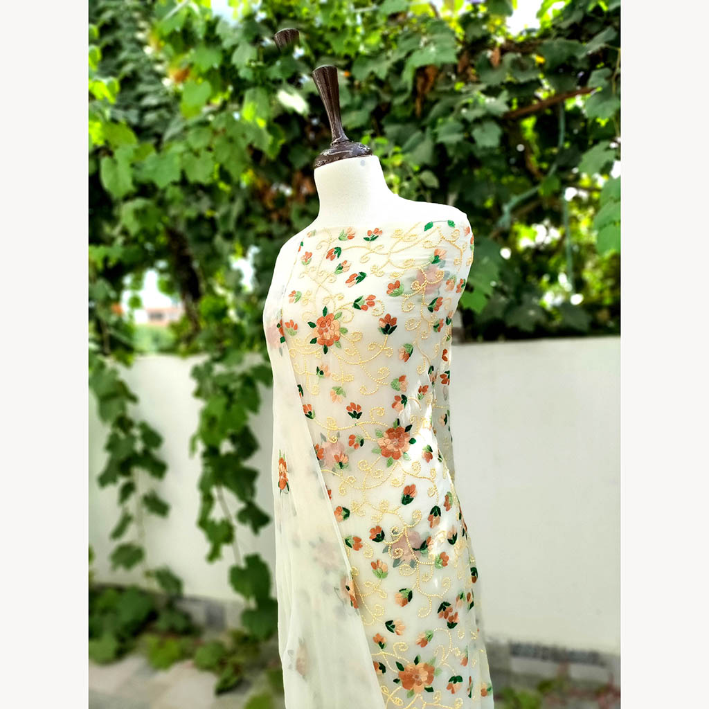 2- Piece Unstitched kameez Dupatta