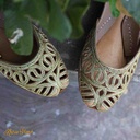 Luxurious Fine Cutwork Zari Khussa