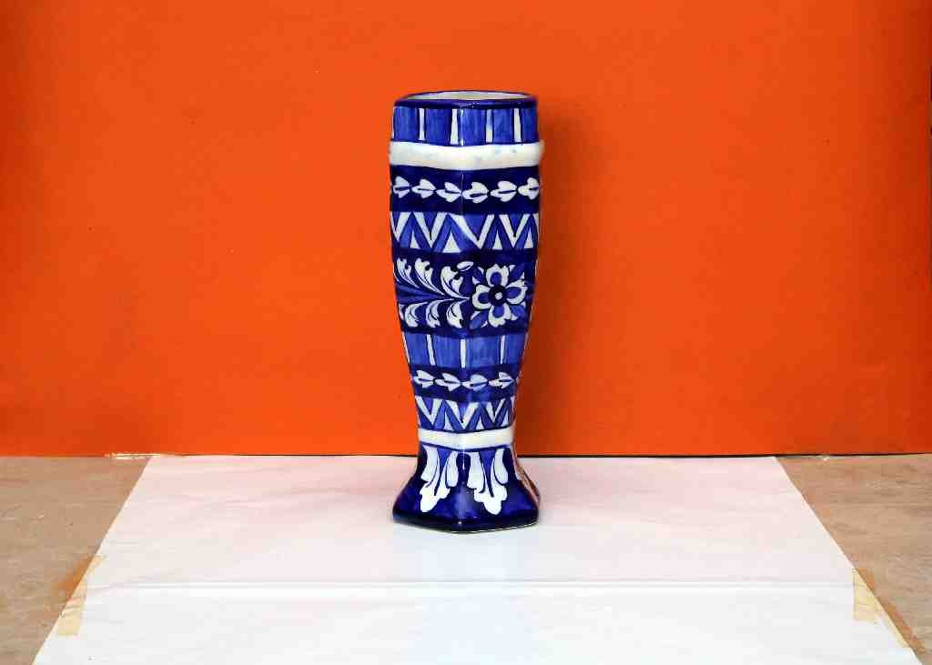 Blue Pottery Flower Vase