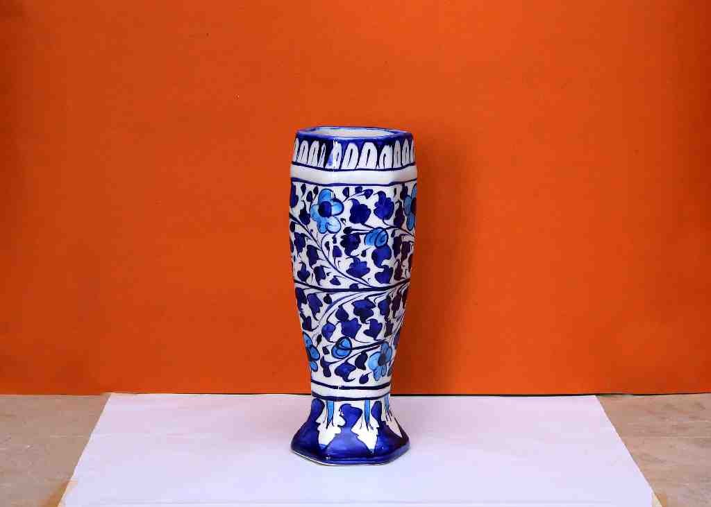 Blue Pottery Flower Vase