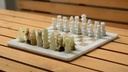 White and Green Marble Chess Set