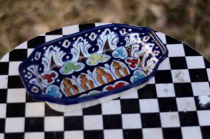 Blue Pottery Deep Dish