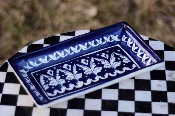 Blue Pottery Small Dish