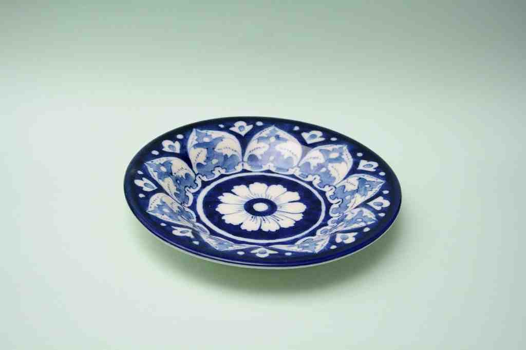 Blue Pottery Dinner Plate