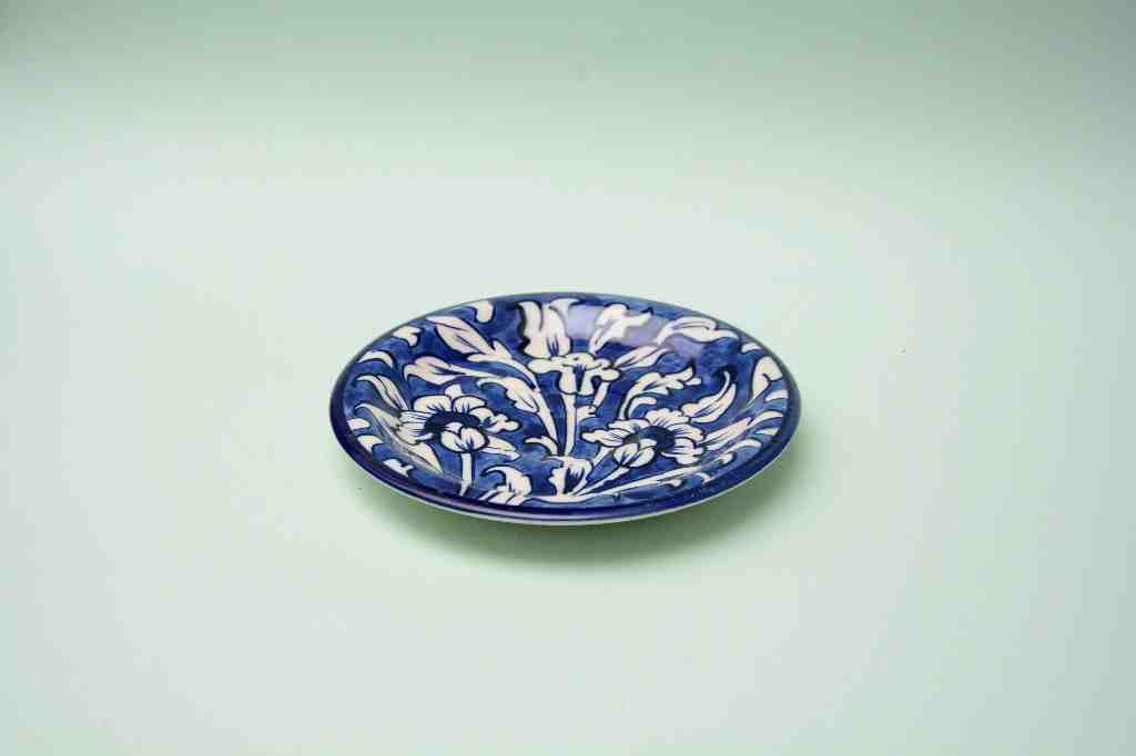 Blue Pottery Saucer Plate