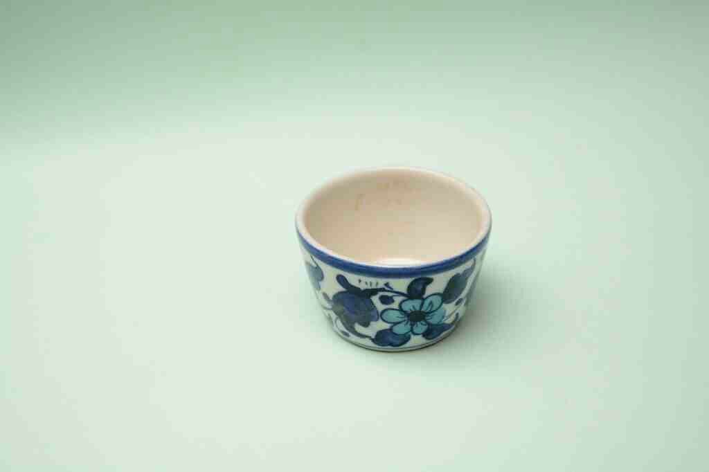 Blue Pottery Butter Cup