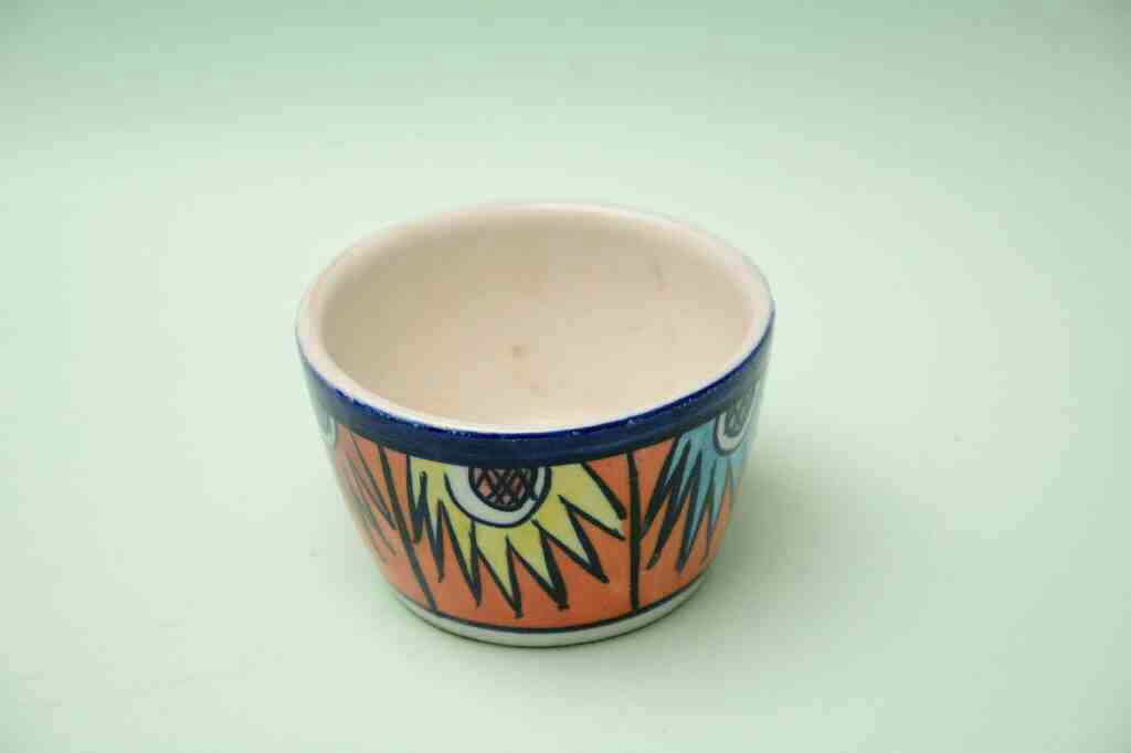 Blue Pottery Butter Cup