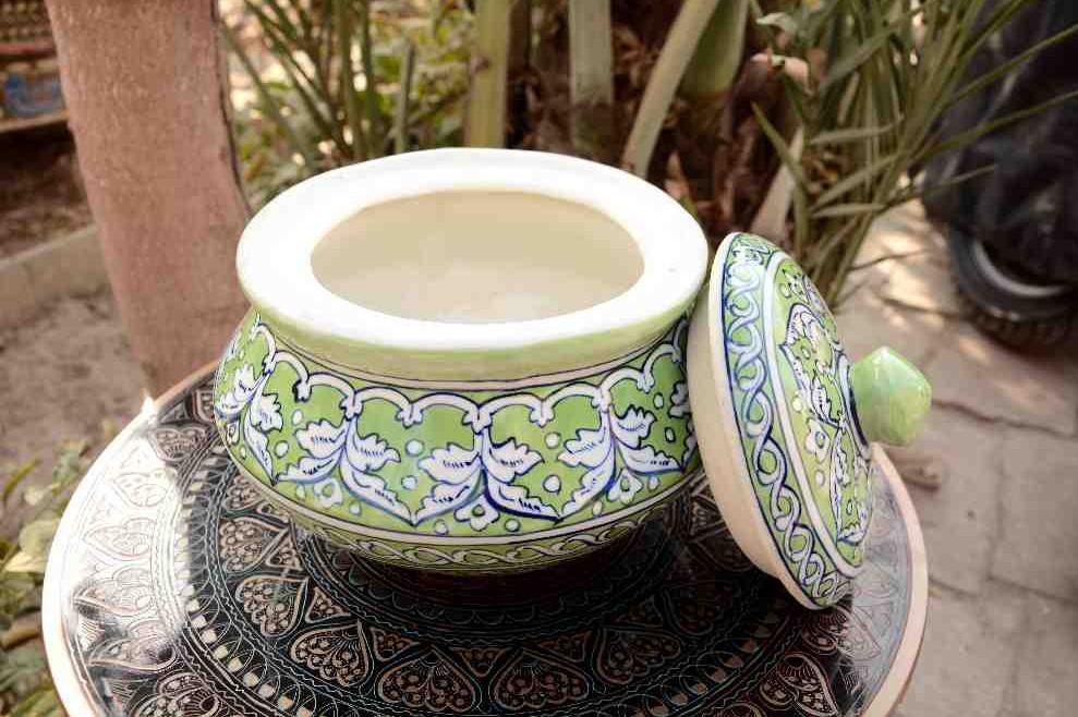 Blue Pottery Handi