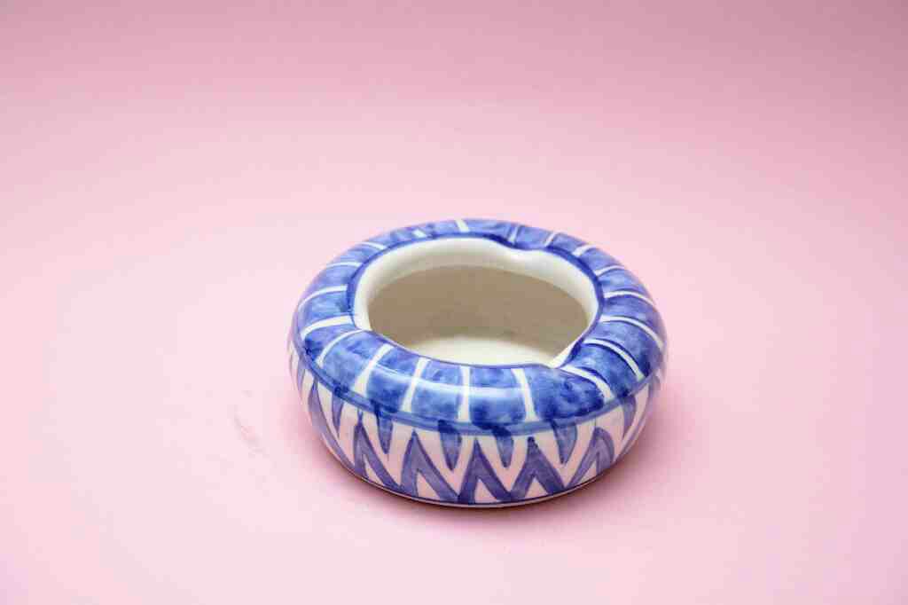 Blue Pottery Ash Tray