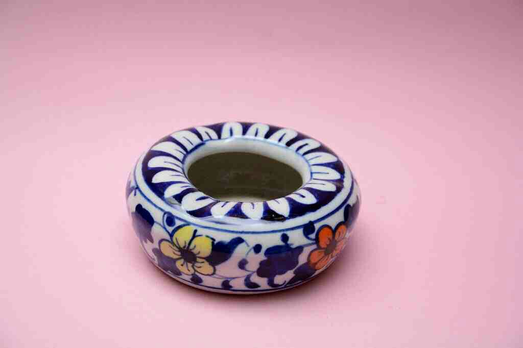 Blue Pottery Ash Tray