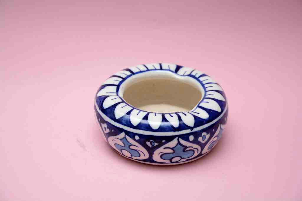 Blue Pottery Ash Tray