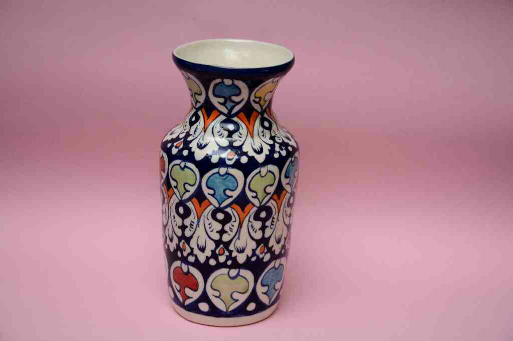 Blue Pottery Medium Flower Vase