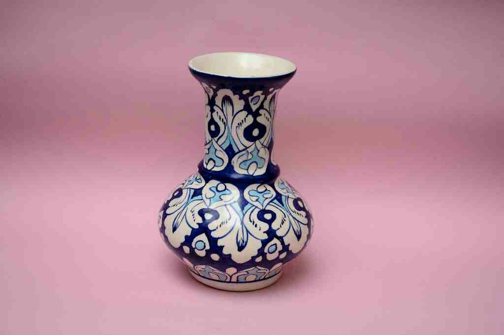 Blue Pottery Medium Flower Vase