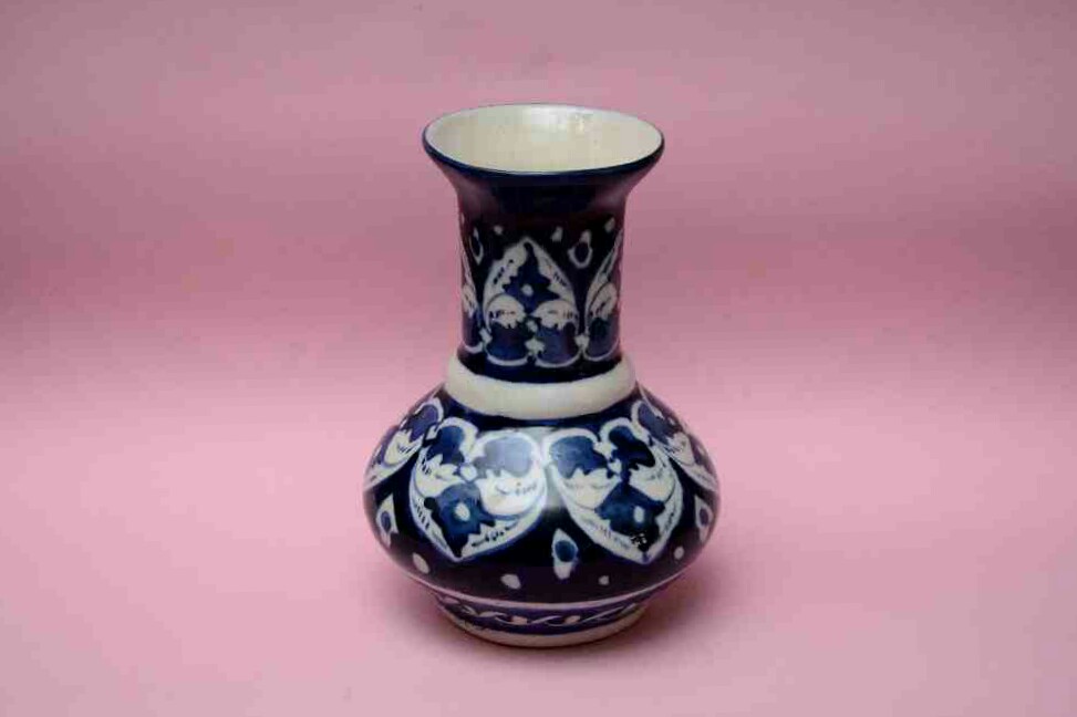 Blue Pottery Medium Flower Vase