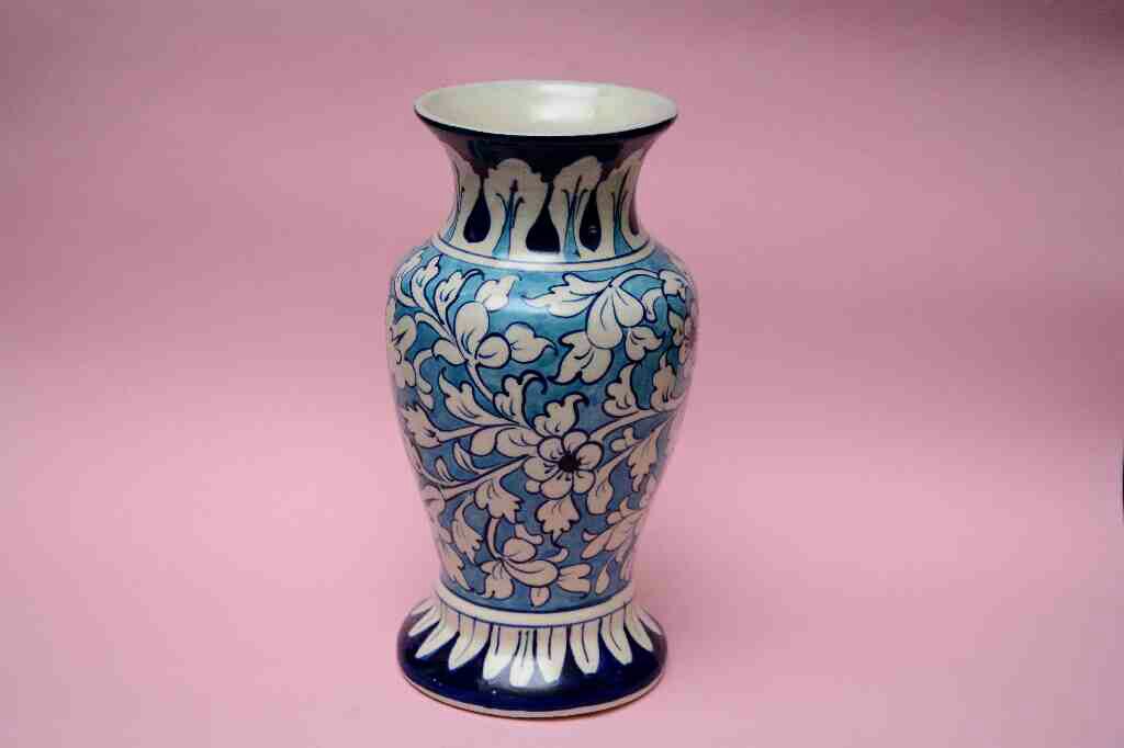 Blue Pottery Medium Flower Vase