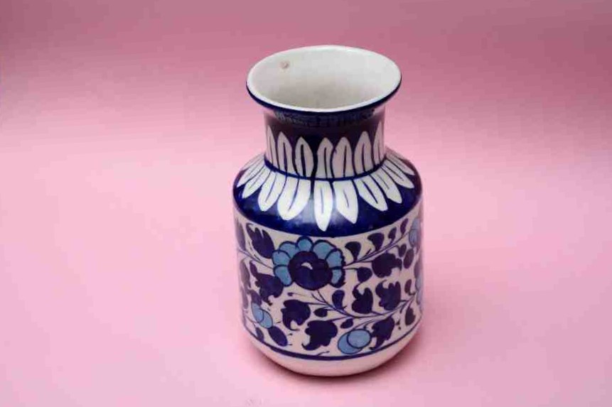 Blue Pottery Small Flower Vase