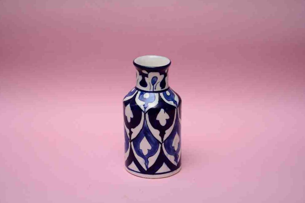 Blue Pottery Small Flower Vase