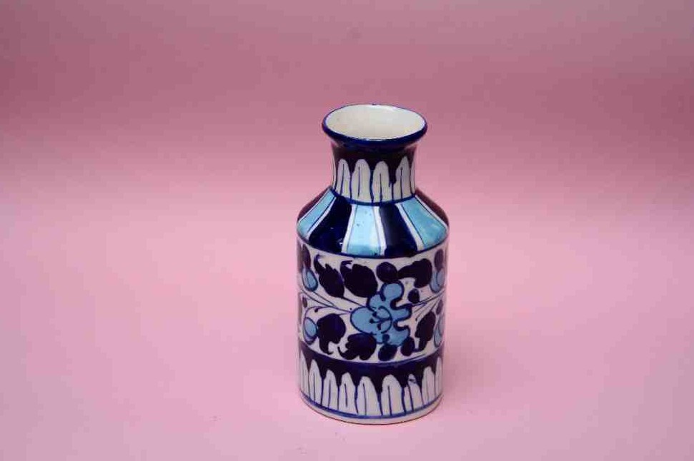 Blue Pottery Small Flower Vase