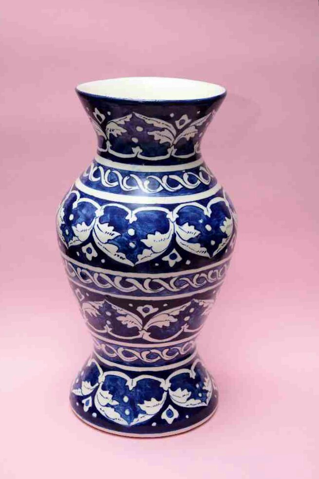 Blue Pottery Flower Vase