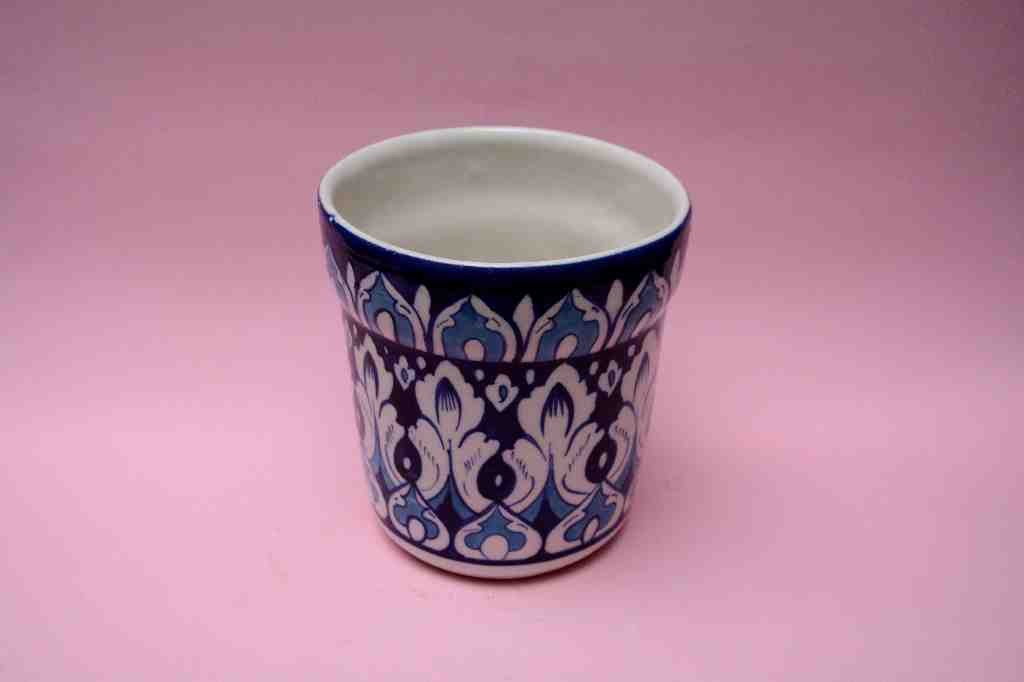 Blue Pottery Candle Holder