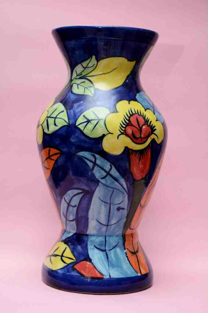Blue Pottery Flower Vase