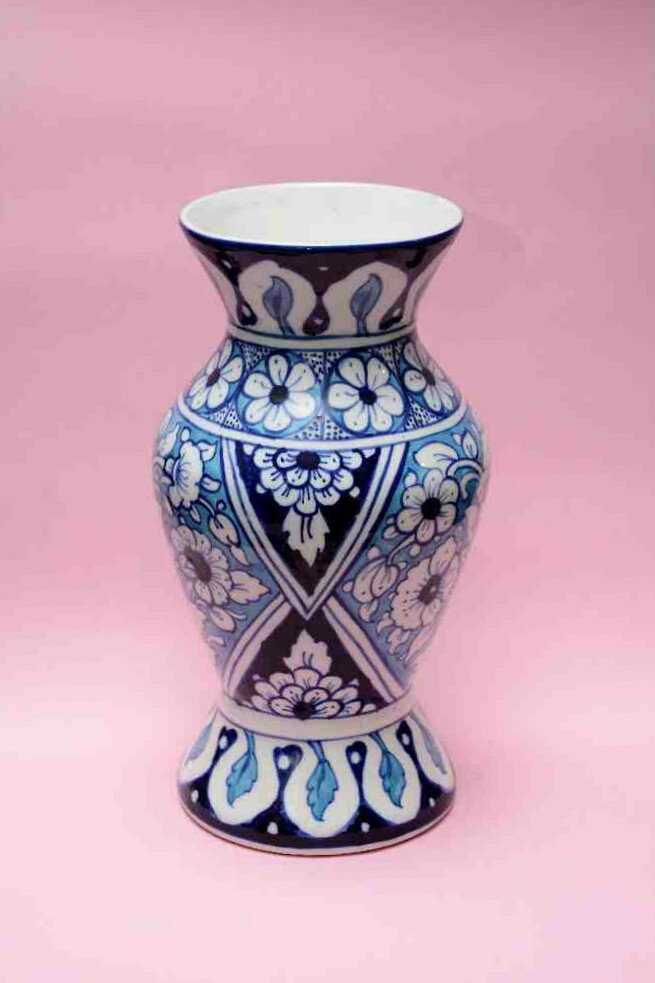 Blue Pottery Flower Vase
