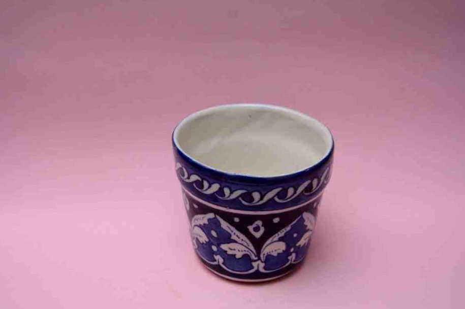 Blue Pottery Small Planter