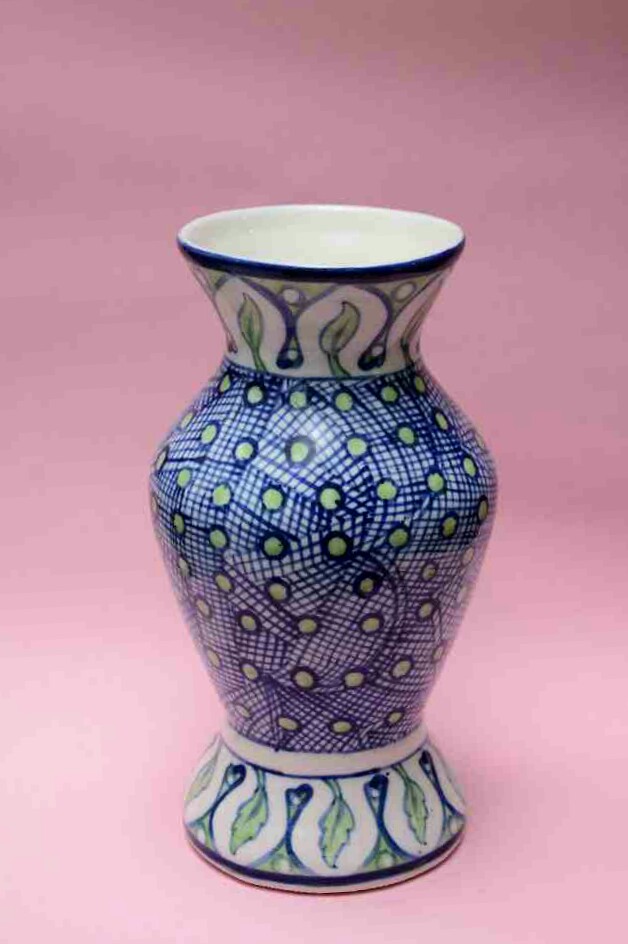 Blue Pottery Flower Vase