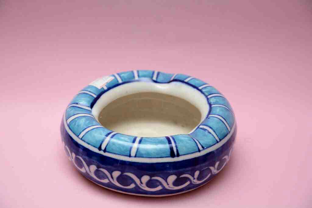 Blue Pottery Ash Tray