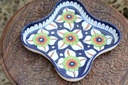 Blue Pottery Star Shape Serving Dish