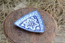Blue Pottery Triangular Dish