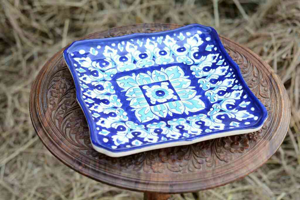Blue Pottery Medium Dish