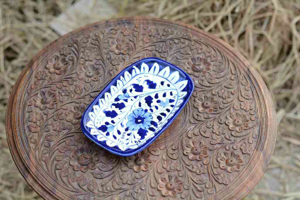 Blue Pottery Dry Fruit Dish