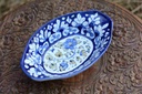 Blue Pottery Oval Shape Raita Bowl